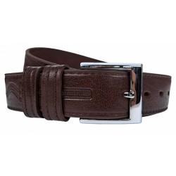 Curea barbati, eleganta, pentru costum, din piele naturala, Maro, 4cm - CK72M