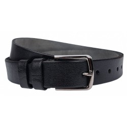 Curea batal barbati, eleganta pentru costum, din piele naturala, Negru, Latime 3.7cm, lungime pana la 170cm - CK87N