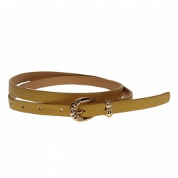 Curea dama, casual-eleganta, din piele ecologica, latime 1.3 cm, galben - CKD006 Curea dama, casual-eleganta, din piele ecologica, latime 1.3 cm, galben - CKD006