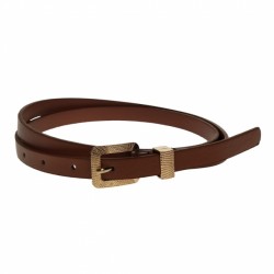 Curea dama, casual-eleganta, din piele ecologica, latime 1.3 cm, maro - CKD019 Curea dama, casual-eleganta, din piele ecologica, latime 1.3 cm, maro - CKD019