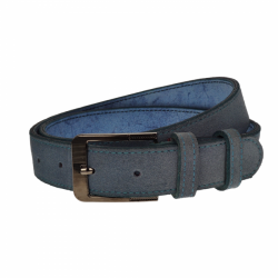 Curea barbati, casual-eleganta, din piele naturala intoarsa, latime 3.5 cm, albastru - CL007 Curea barbati, casual-eleganta, din piele naturala intoarsa, latime 3.5 cm, albastru - CL007