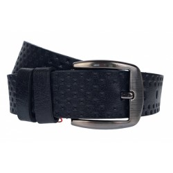 Curea barbati, casual, pentru jeans, din piele naturala, negru  4.5cm - CLK118N