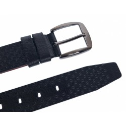 Curea barbati, casual, pentru jeans, din piele naturala, negru  4.5cm - CLK118N