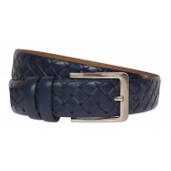 Curea barbati eleganta din piele naturala bleumarin inchis CLK236BL