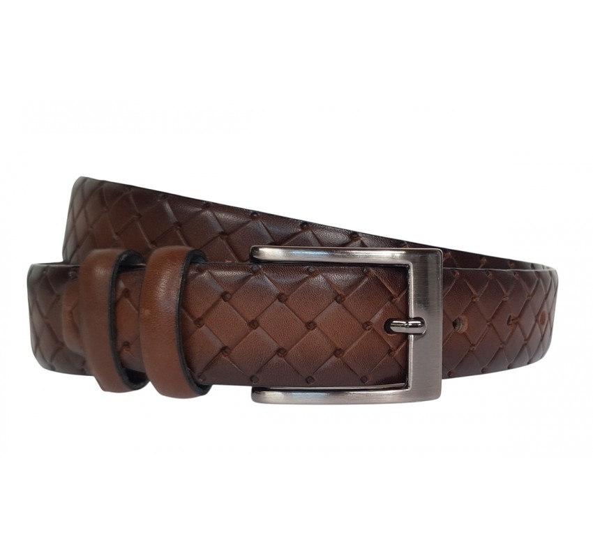 Curea barbati din piele naturala maro inchis 3.5cm Ciucaleti CLK 236MP Curea barbati din piele naturala maro inchis 3.5cm Ciucaleti CLK 236MP