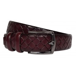 Curea barbati din piele naturala Bordeaux 3.5cm Ciucaleti CLK 236VIS