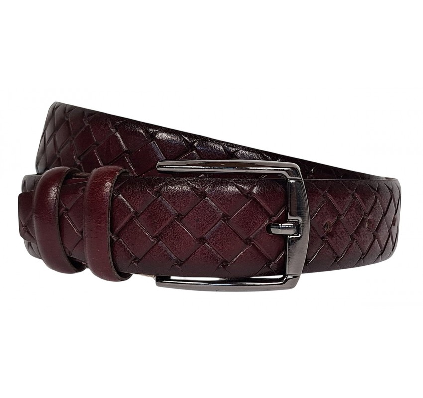 Curea barbati din piele naturala Bordeaux 3.5cm Ciucaleti CLK 236VIS