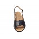 Sandale dama negre din piele naturala cu platforma orto Marissa CLP04N