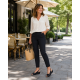 Sandale dama negre din piele naturala cu platforma orto Marissa CLP04N