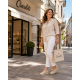 Pantofi dama bej din piele naturala perforata cu talpa ortopedica CLP16BEJ