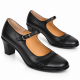 Pantofi dama piele naturala eleganti, comozi, toc mediu stabil de 6cm CLP207N