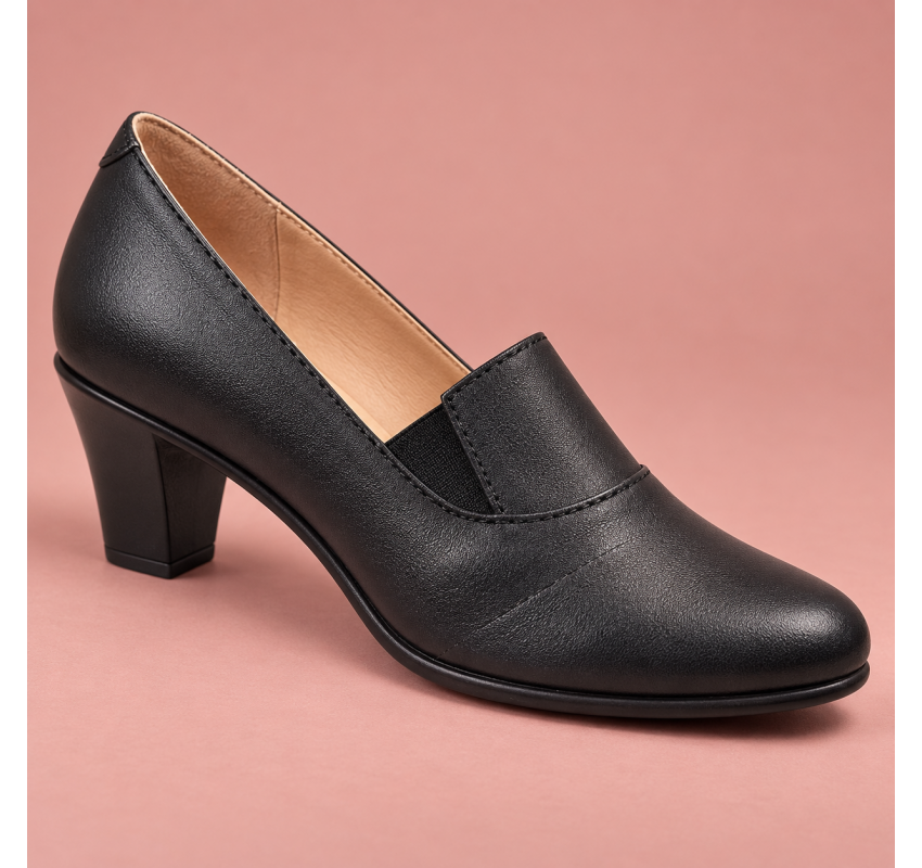 Pantofi dama eleganti piele naturala toc de 6 cm CLP20N