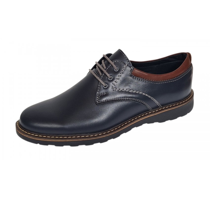 Pantofi barbati sport casual din piele naturala Bleumarin CORSABLUE