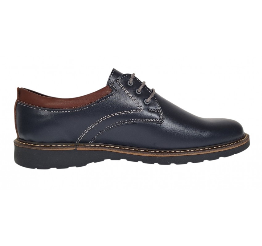 Pantofi barbati sport casual din piele naturala Bleumarin CORSABLUE