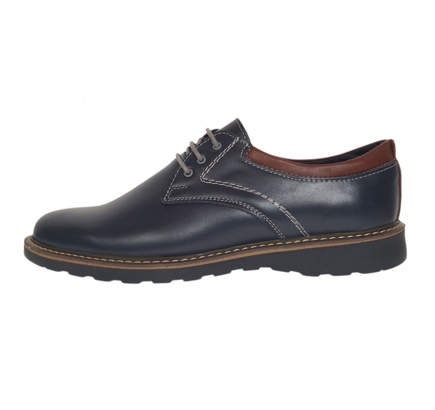 Pantofi barbati sport casual din piele naturala Bleumarin CORSABLUE