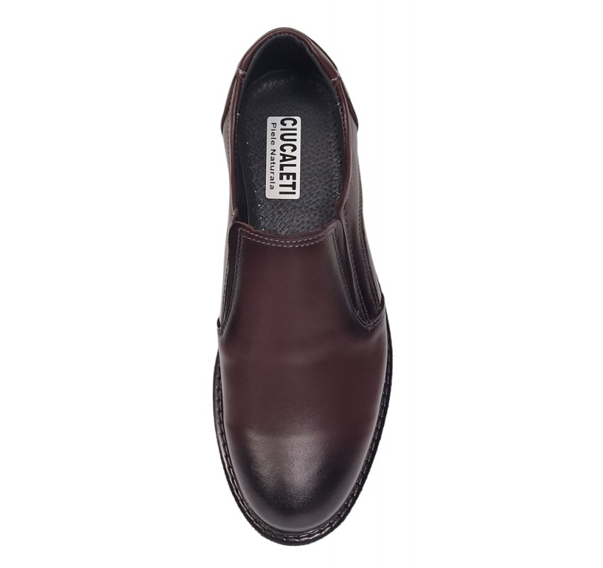 Pantofi barbati casual din piele naturala Army Bordeaux CORSAEVIS