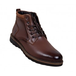 Ghete barbati casual, din piele naturala, cu fermoar, imblanite, CORSAFM