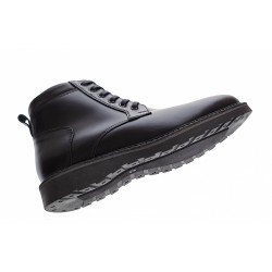 Ghete barbati casual din piele naturala cu siret si fermoar CORSAFN