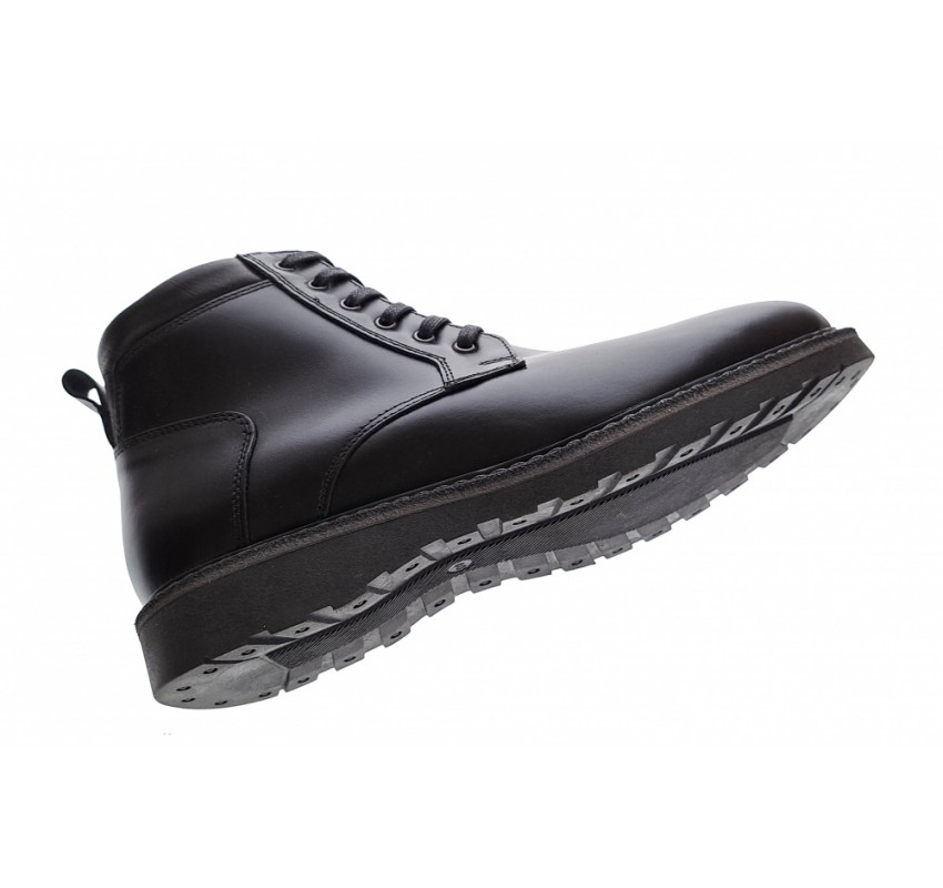 Ghete barbati casual din piele naturala cu siret si fermoar CORSAFN
