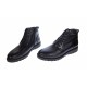 Ghete barbati negre, casual, din piele naturala, cu fermoar, ADAM - CIUCALETI SHOES