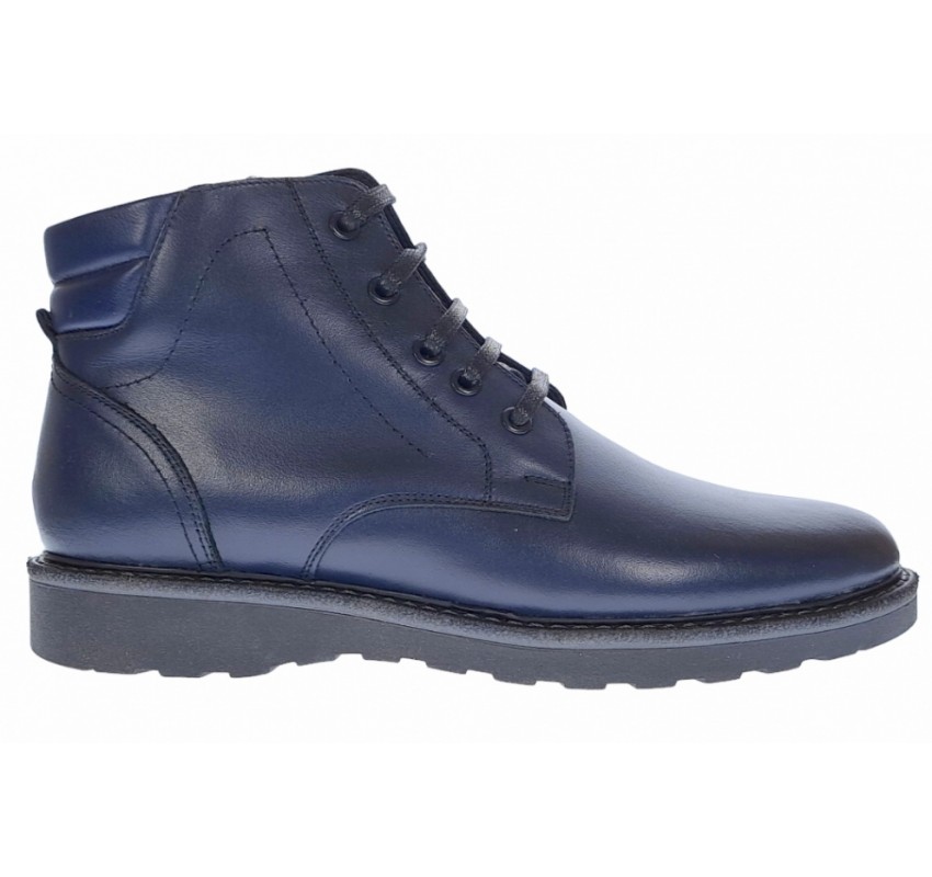 Ghete barbati casual din piele naturala cu fermoar (imblanite) Negre CORSANF