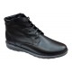 Ghete barbati casual din piele naturala cu fermoar (imblanite) Negre CORSANF