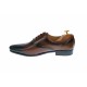 Pantofi barbati eleganti, cu siret, din piele naturala maro - CRISMARO
