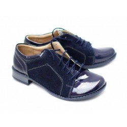 Pantofi dama piele naturala, casual bleumarin, Made in Romania DAMALACPINTB