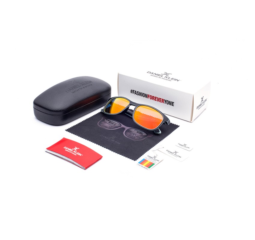 Ochelari de soare portocalii, pentru barbati, Daniel Klein Premium, DK3168-4