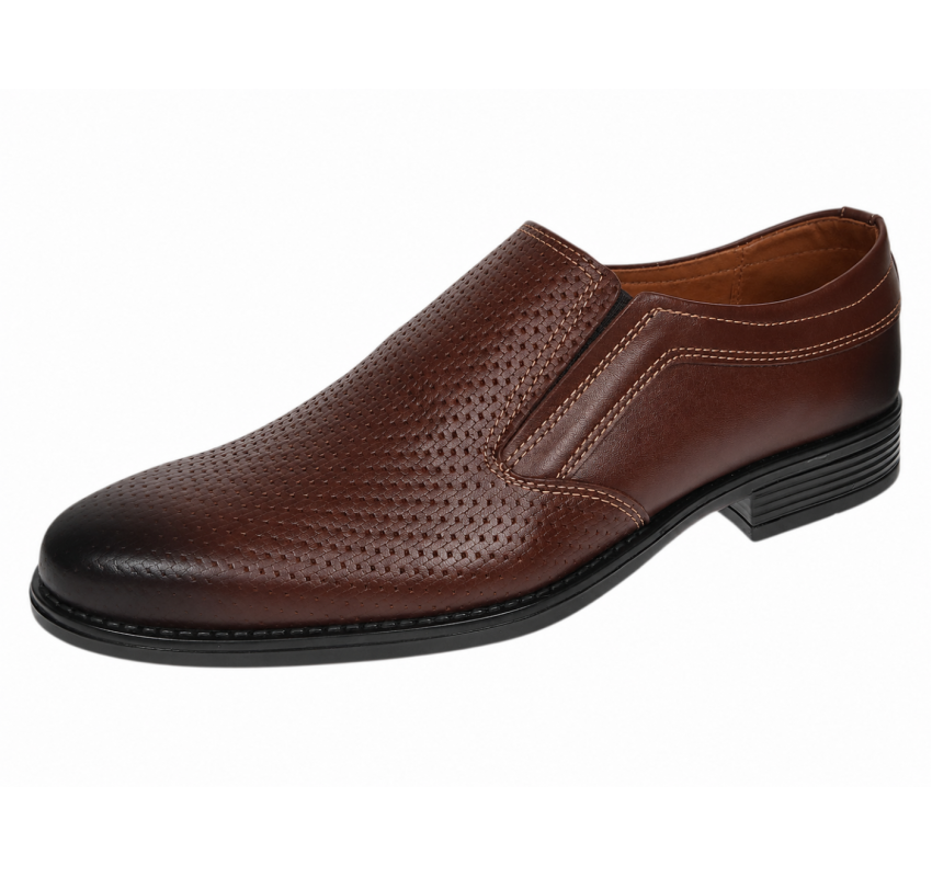 Pantofi barbati eleganti din piele naturala bleumarin fara siret DONATO 818BL
