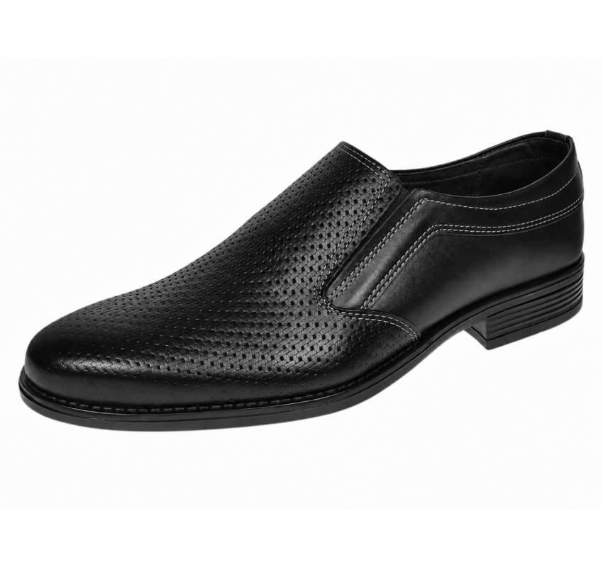 Pantofi barbati eleganti din piele naturala bleumarin fara siret DONATO 818BL