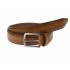 Curea barbati eleganta, din piele naturala, maro brun 3.5 cm - DR002BRUN