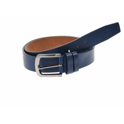 Curea barbati eleganta, din piele naturala, bluemarin  3.5 cm - DR1201BLM