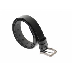 Curea barbati eleganta, din piele naturala, neagra 3.5 cm - DR1215N