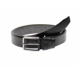 Curea barbati eleganta, din piele naturala, neagra 3.5 cm - DR1215N