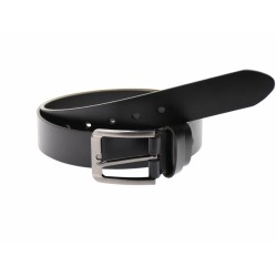 Curea barbati eleganta, din piele naturala, neagra 3.5 cm - DR1245N