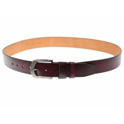 Curea barbati eleganta, din piele naturala, visinie 3.5 cm - DR1247VIS