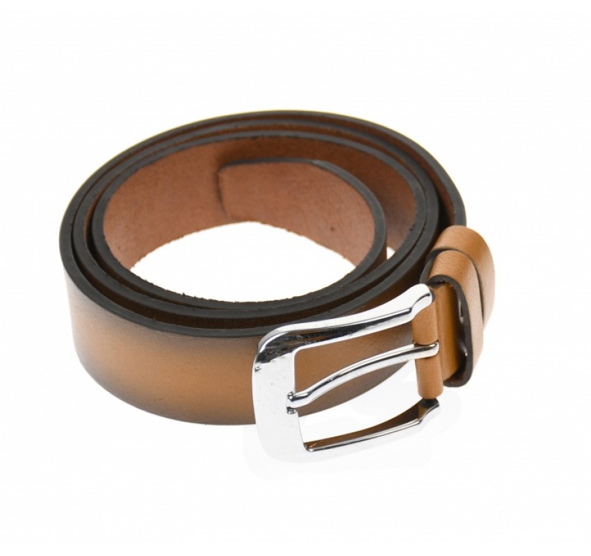 Curea barbati eleganta, din piele naturala, maro coffee 3.5 cm - DR1530M