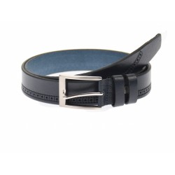 Curea barbati eleganta, din piele ecologica bluemarin 3.5 cm - DR1545BLMOD