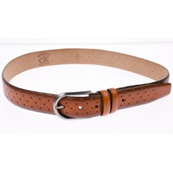 Curea barbati eleganta din piele naturala maro 3.5 cm DR236CON