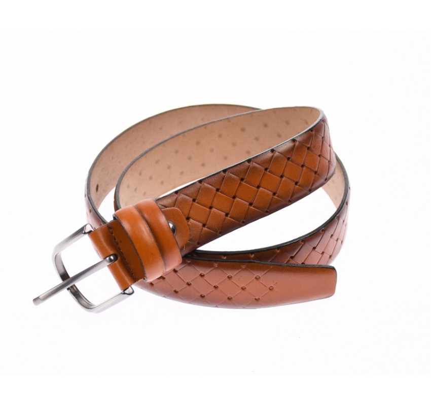 Curea barbati eleganta din piele naturala maro 3.5 cm DR236CON