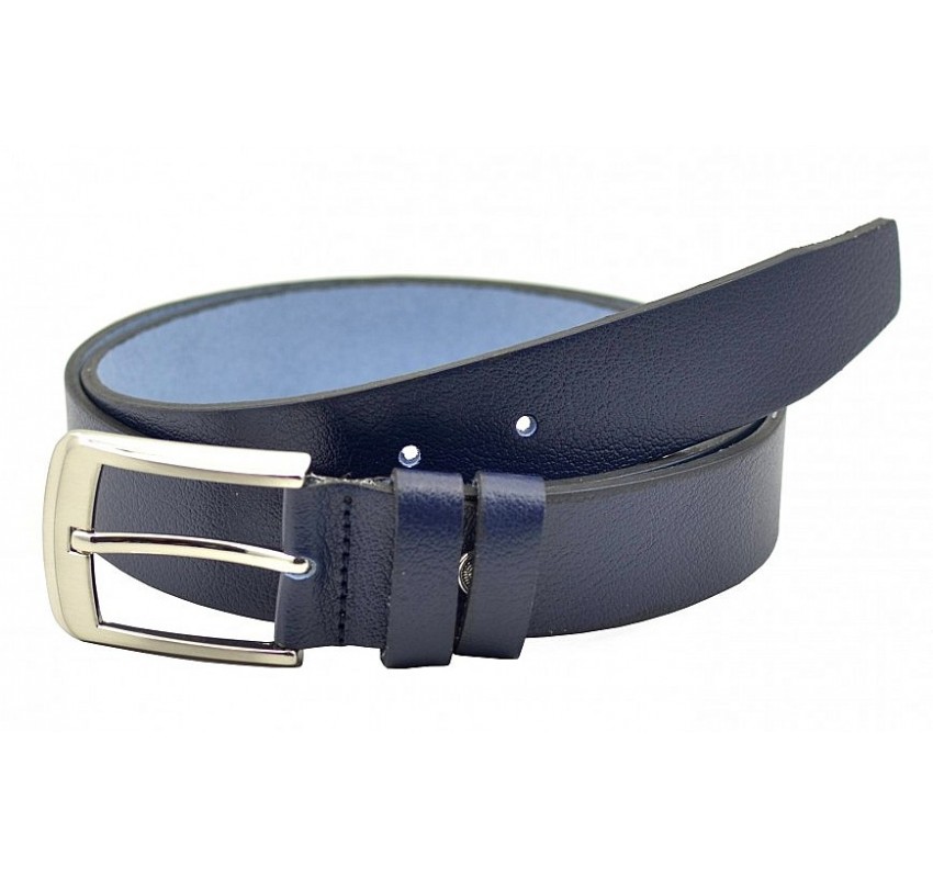 Curea barbati office eleganta din piele naturala bleumarin DR237BL