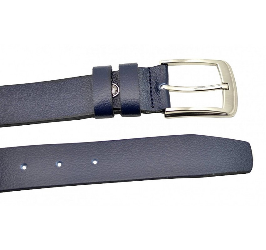 Curea barbati office eleganta din piele naturala bleumarin DR237BL