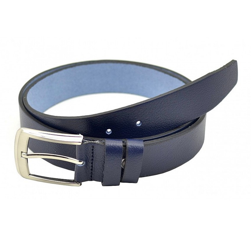 Curea barbati office eleganta din piele naturala bleumarin DR237BL