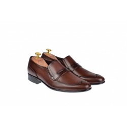 Pantofi barbati eleganti, cu elastic, piele naturala, maro, EVOLUTION 2 - ELION13M