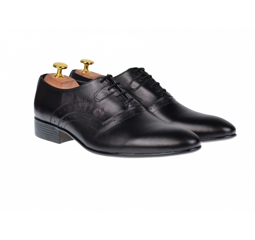 Pantofi Barbati Office, Eleganti, din Piele Naturala, Negru, CIUCALETI SHOES