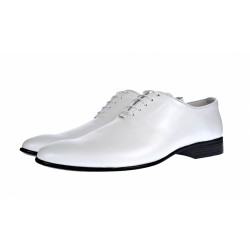 Pantofi eleganti barbati - Model Alb din piele naturala box Enzo Class