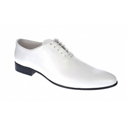 Pantofi eleganti barbati - Model Alb din piele naturala box Enzo Class