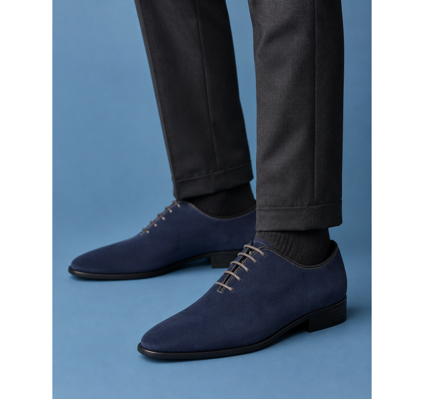 Pantofi barbati eleganti  din piele naturala intoarsa – Enzo Bleumarin ENZOBLV