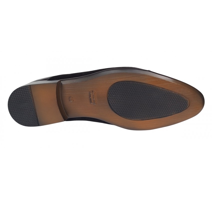 Pantofi eleganti barbati din piele naturala intoarsa cu varf lac - Enzo Top GKR
